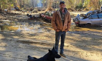 North Carolina man sleeping in tent after Hurricane Helene had to rebury father's casket on property