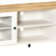 HOMCOM Modern TV Stand, Entertainment Center with Shelves and Cabinets for Flatscreen TVs up to 60″ for Bedroom, Living Room, White