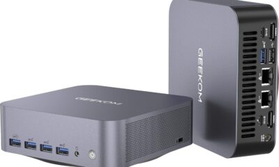 GEEKOM GT1 Mega AI Mini PC,14th Gen Intel Core Ultra U9-185H Processor (16C/22T,up to 5.1 GHz),32GB DDR5 2TB PCIe Gen4 SSD,Mini Desktop Computers Windows 11 Pro,WiFi 7/BT 5.4/Dual 2.5G LAN/USB4.0/8K