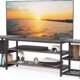 LITTLE TREE Industrial TV Stand for Televisions up to 85 Inch, 78-Inch Entertainment Center with Open Storage Shelves for Living Room