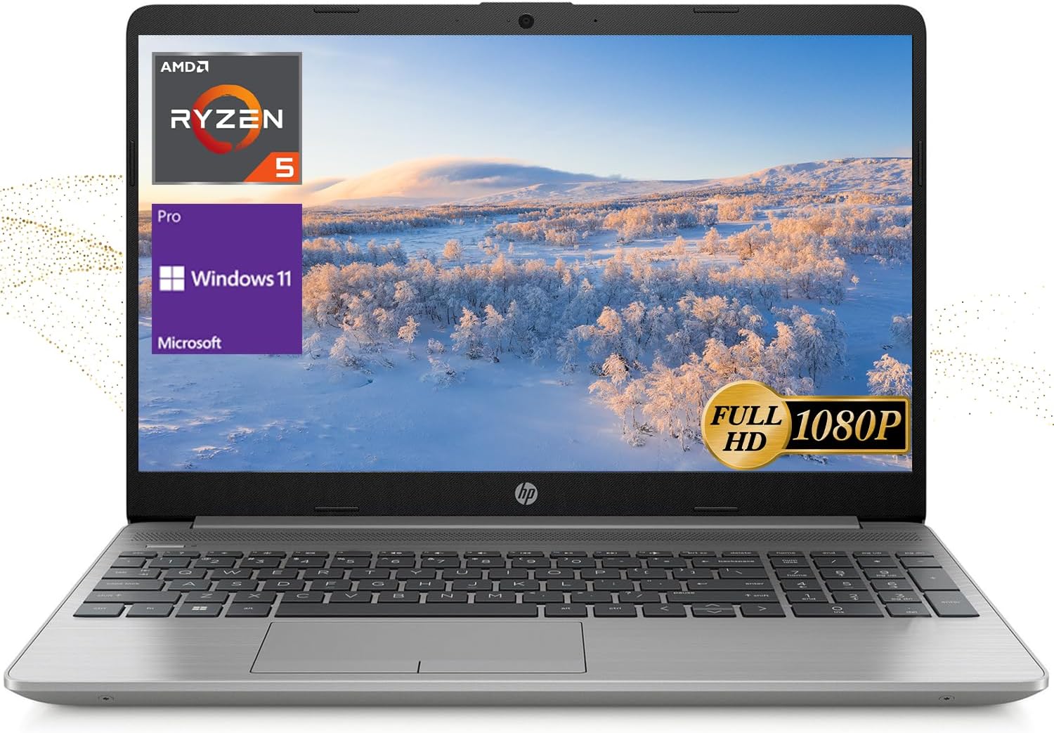 HP 255 G9 Portable Laptop, Business and Professional, 15.6″ FHD Display, AMD Ryzen 5 5625U, 32GB RAM, 1TB PCIe SSD, Webcam, HDMI, SD Card Reader, Wi-Fi 6, Windows 11 Pro, Dark Ash Silver