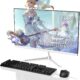 23.8 inch 2024 All in One Desktop PC, Windows 11, WiFi 6, FHD Display, 16GB RAM, 512GB SSD, Intel N5095 Processor, Bluetooth, Wired Mouse and Keyboard