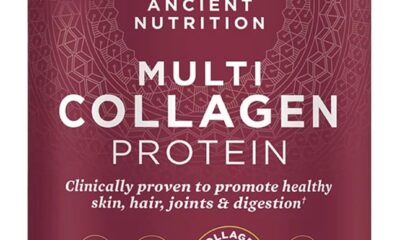 Ancient Nutrition Collagen Powder Protein with Probiotics, Unflavored Multi Collagen Protein with Vitamin C, 45 Servings, Hydrolyzed Collagen Peptides Supports Skin and Nails, Gut Health, 16oz