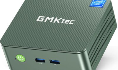 GMKtec Mini PC N100, Preinstalled Windows 11 Pro, G3 Intel Alder Lake N100 (3.4GHz), 8GB DDR4 RAM 256GB PCIe M.2 SSD, Desktop Computer 4K Dual HDMI/USB3.2/WiFi 6/BT5.2/2.5G RJ45 for Office, Business