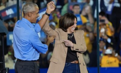 Political rock stars, entertainment celebrities team up with Harris on campaign trail