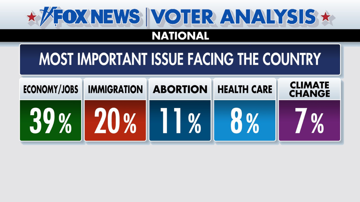 As voters headed to the polls, they said the economy was far and away the top issue facing the country, followed distantly by immigration and abortion.