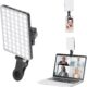 Newmowa 60 LED High Power Rechargeable Clip Fill Video Conference Light with Front & Back Clip, Adjusted 3 Light Modes for Phone, iPhone, Android, iPad, Laptop, for Makeup, TikTok, Selfie, Vlog