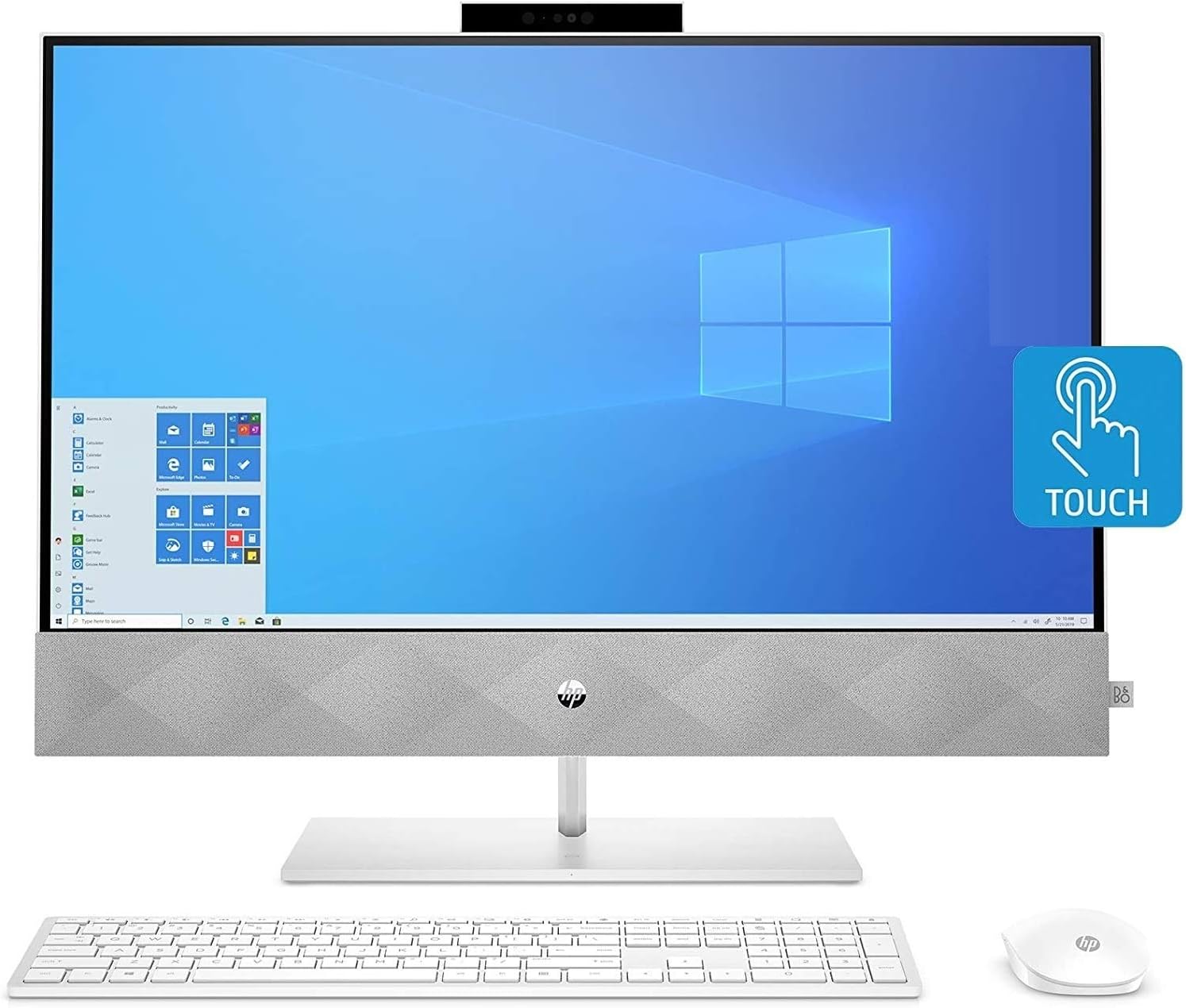 HP Pavilion 27 Touch Desktop 2TB SSD 64GB RAM Extreme (Intel Core i9-10900 Processor with Turbo Boost to 5.20GHz, 64 GB RAM, 2 TB SSD, 27-inch FullHD Touchscreen, Win 10) PC Computer All-in-One