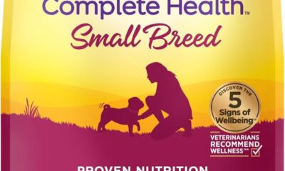 Wellness Complete Health Small Breed Adult Dry Dog Food with Grains and Real Turkey, Natural Ingredients, Omega Fatty Acids, and Probiotics, Made in USA (12-Pound Bag)”