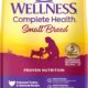 Wellness Complete Health Small Breed Adult Dry Dog Food with Grains and Real Turkey, Natural Ingredients, Omega Fatty Acids, and Probiotics, Made in USA (12-Pound Bag)”