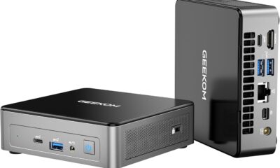 GEEKOM Mini PC Mini Air12, Intel 12th Gen Alder Lake N100 (up to 3.4GHz), 16GB DDR5 RAM 512GB PCIe M.2 SSD, Home/Business Mini Desktop Computer, 4K Dual Display/HDMI 2.0/WiFi 6/BT5.2/Gigabit Ethernet