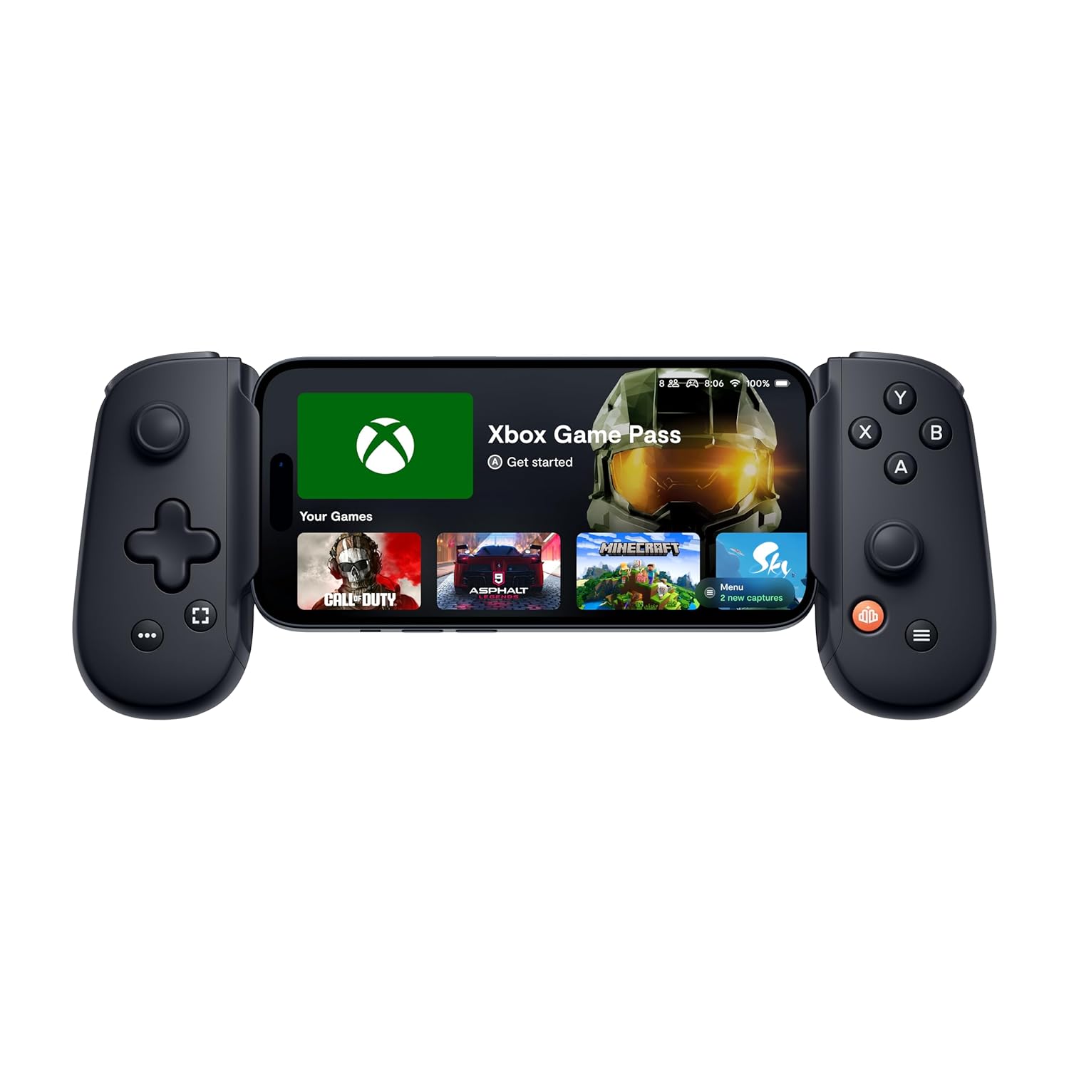 BACKBONE One Mobile Gaming Controller for iPhone (Lightning) – 2nd Gen – Turn Your iPhone into a Gaming Console – Play Xbox, PlayStation, PC, & App Games (3 Months Apple Arcade Included)