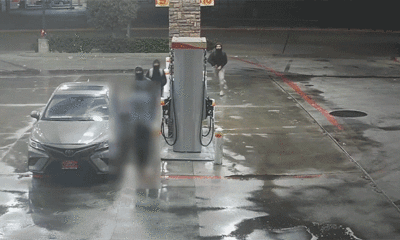 Houston gas station carjacking caught on video