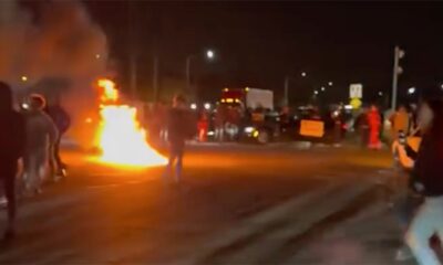 Fiery chaos at Florida intersection has sheriff's office searching for dozens of suspects