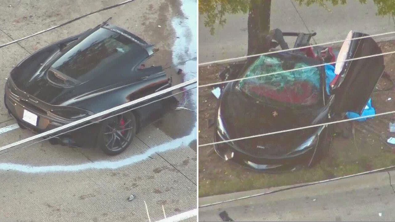 Luxury sports car splits in half during deadly collision in Texas, killing its 2 occupants