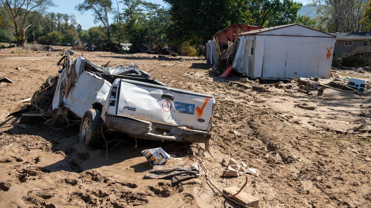 Hurricane Helene muddy damage