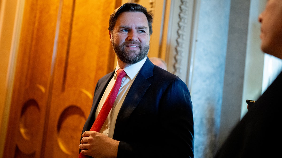 J.D. Vance walks into the Senate Chamber on Capitol Hill