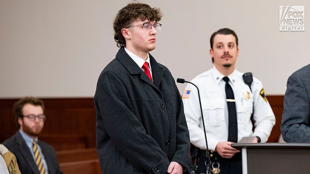 Easton Randall is arraigned in Worcester District Court in Massachusetts