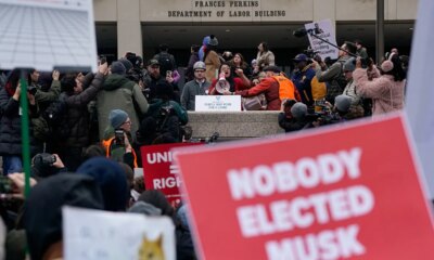 Protests erupt around the country against the new Trump administration's policies