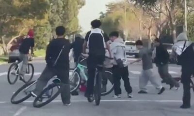 Man assaulted by as many as 30 teenage bicyclists in Los Angeles, police say