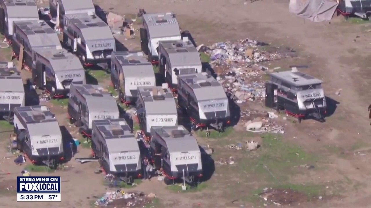 Massive RV parking lot in California city taken over by homeless squatters