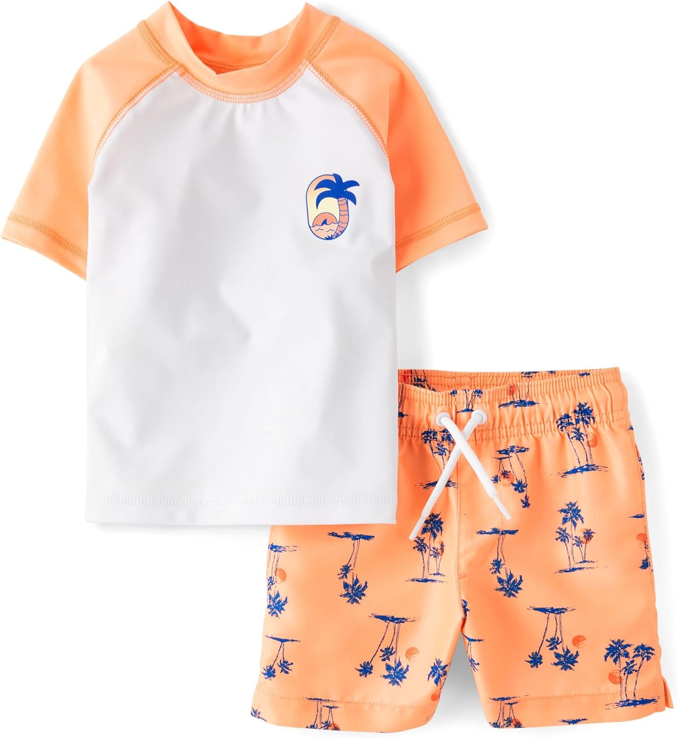 The Children’s Place Boys’ and Toddler 2-Piece Short Sleeve Rashguard and Swim Trunk The Children’s Place Boys’ and Toddler 2-Piece Short Sleeve Rashguard and Swim Trunk