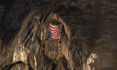 American flag hung upside down in Yosemite National Park in protest over layoffs