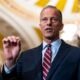 Facing possible primary challenge from Trump ally, long-serving senator gets backing of leader Thune