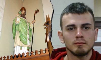 ‘Face of evil’: Catholic Church named after St. Patrick vandalized with Satanic message