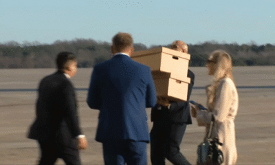 Trump staffers load boxes of items seized by FBI in 2022 Mar-a-Lago raid onto Air Force One