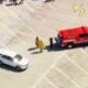 SUV catches fire at Disneyland, black smoke sent drifting over parking structure