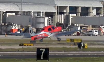 Plane bounces on Tampa airport runway while trying to land, video shows
