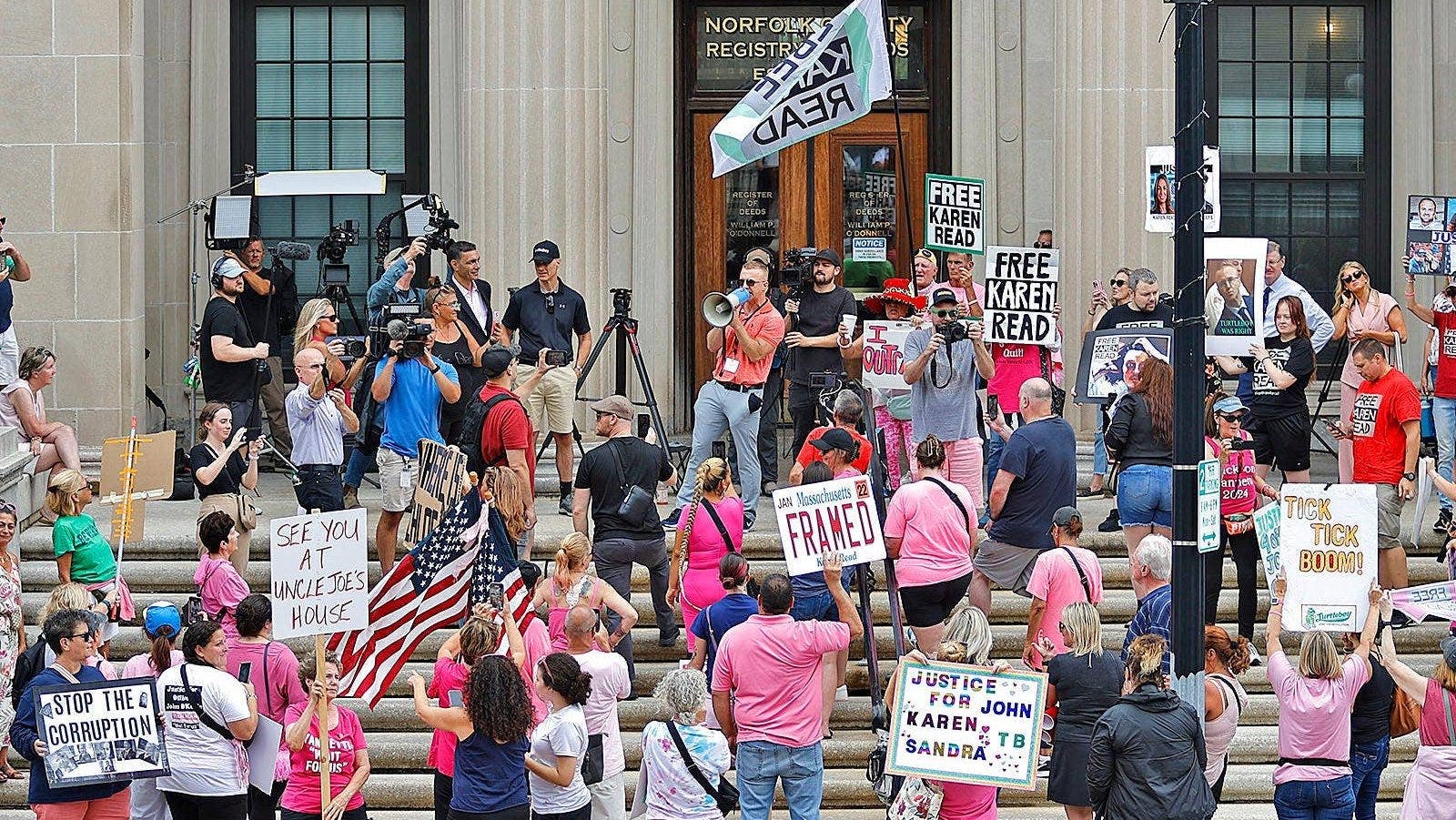Karen Read judge sued over 'buffer zone' keeping protesters away from courthouse