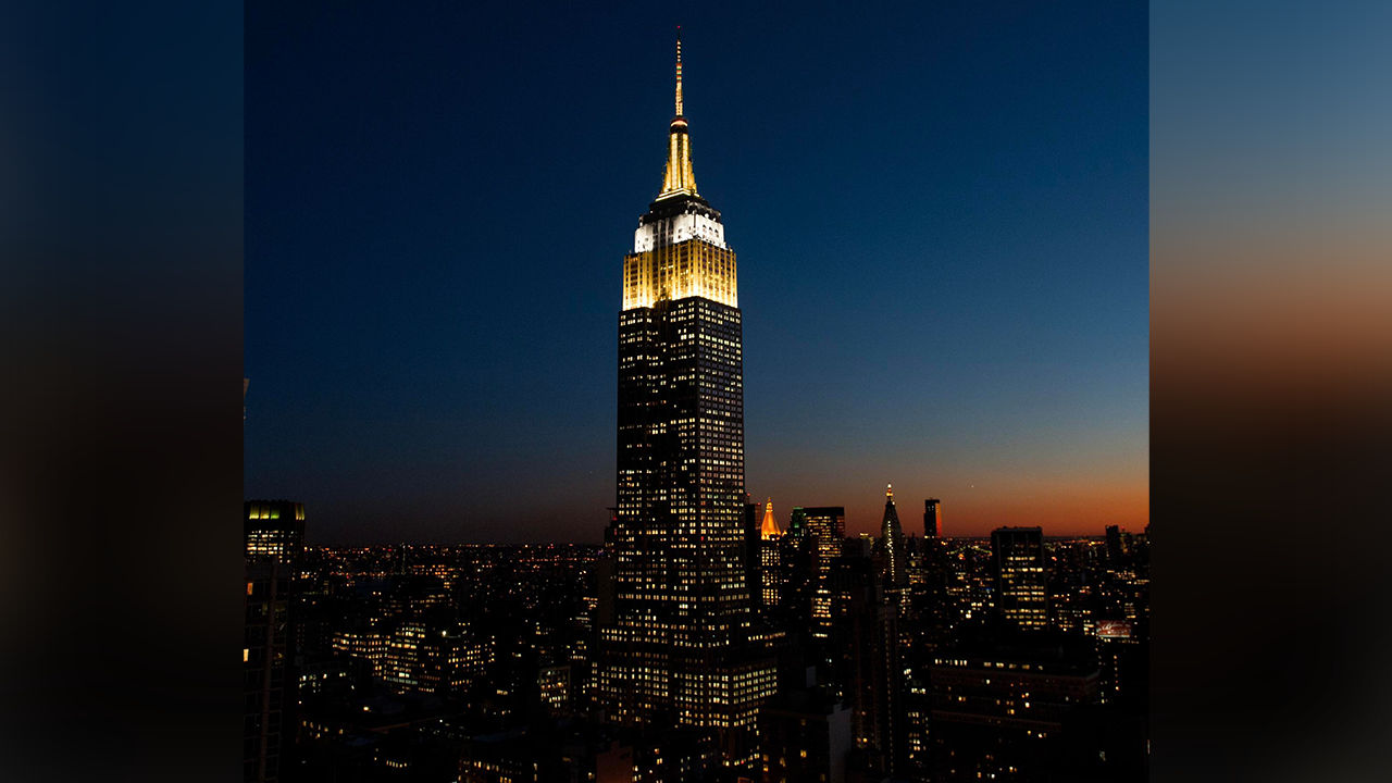 Empire State Building shines in gold, white in memory of Pope Francis after pontiff's death