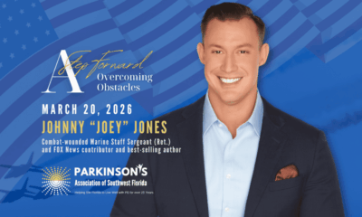 Decorated combat veteran and FOX News contributor Staff Sgt. (Ret.) Johnny “Joey” Jones to speak at Parkinson’s Association of Southwest Florida’s signature fundraising event at the LaPlaya Beach & Golf Resort in Naples on March 20