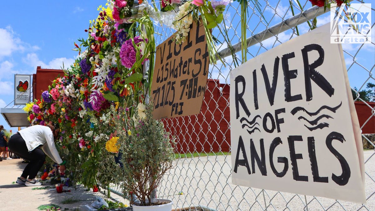 memorial for the Texas flood victims