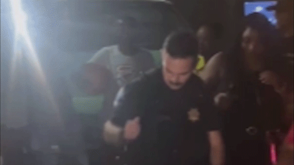 Officer’s smooth dance moves convince partygoers to turn down music