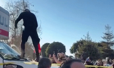 LA protesters swarm U-Haul truck that drove through anti-Iranian regime gathering, driver arrested