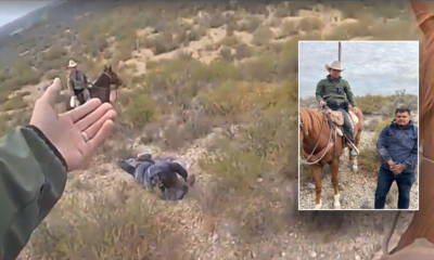 WATCH: Horse-mounted officers capture previously deported child predator at border