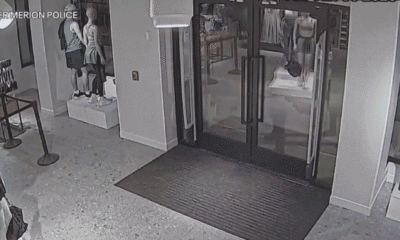 Video shows masked thieves using sledgehammer in brazen Lululemon heist before fleeing in U-Haul