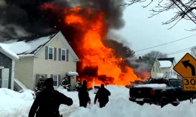 Fiery explosion destroys Massachusetts home, injures mother and 2-year-old child