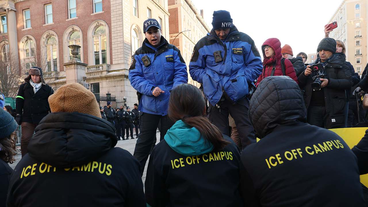 More than a dozen anti-ICE agitators hauled away by NYPD near Columbia University