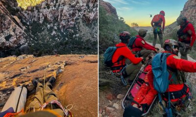 Las Vegas first responders conduct seven-hour rescue of injured climber stranded 600 feet up rock face